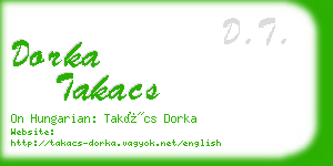 dorka takacs business card